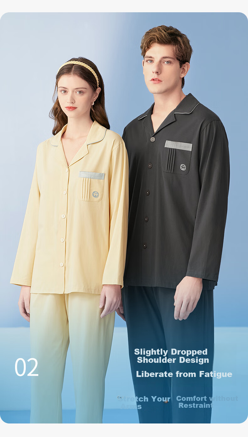 Fenteng Women's Pajamas, 5A Antibacterial Pure Cotton, Simple Solid Color, Breathable, Suitable for Outdoor Wear, Home Loungewear Set, Soft Cotto 5