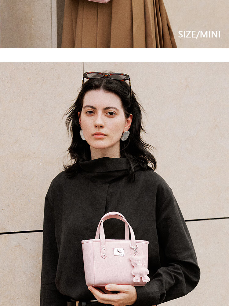 NUCELLE Pegasus Mini Tote Bag, New Light Luxury Niche Basket Handbag, Commuter Shoulder Crossbody Women's Bag Gift 21
