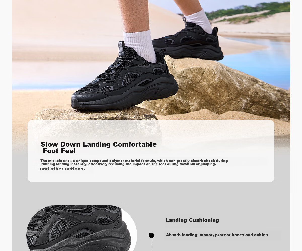 CAMEL Outdoor Casual Shoes, Thick-Soled Dad Sneakers, Men's Sports Shoes, Fashionable Versatile Height-Increasing Comfortable F15B693027 41 6