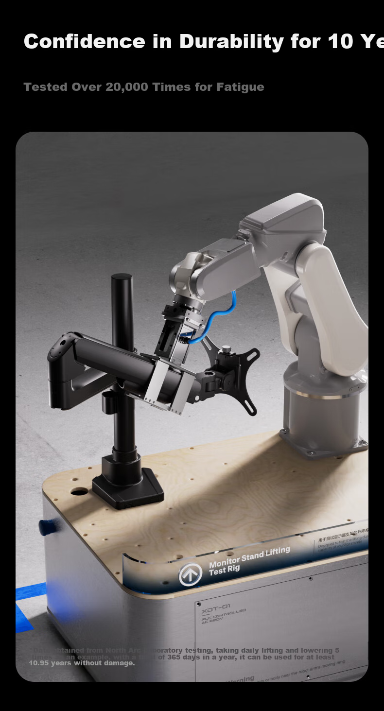 Brateck Beihu Monitor Stand, Inverted Mechanical Arm, Computer Stand Desktop Clamp Base, Inverted Screen Lifting Arm E350pd Black 17-32 Inch, Dormitory Suspended Bracket 12