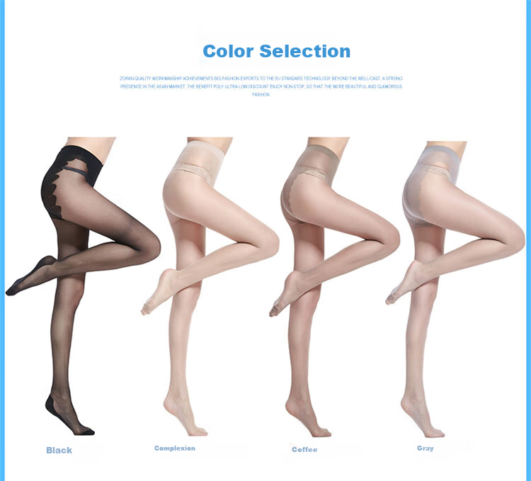 LangSha Silk Stockings, Ultra-Thin Sexy Bikini Butterfly Crotch Pantyhose for Women, One Size Fits All, Black, 2 Pairs 6