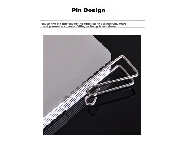 Lewang Outdoor Camping Stove Windshield, Foldable with Latch, Windproof Board for Portable Stoves, Picnic Windshield, 8 Pieces Per Pack 4