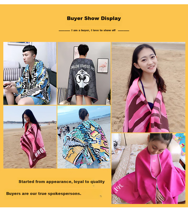 361° Women's Swimming Towel, Absorbent Quick-Drying Beach Towel, Adult Sports Fitness Bathrobe for Seaside And Hot Springs 2