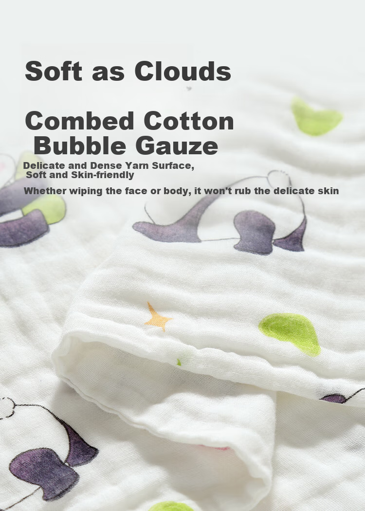 JOYNCLEON Baby Drool Bib Towel, Pure Cotton, 6-Layer Gauze, Small Square Towel, Soft Children's, Pack of 6, 30 Jyp171062 3