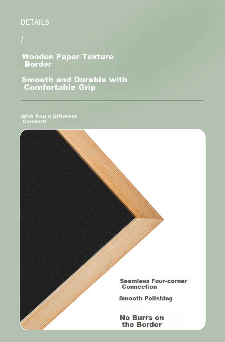BBNEW Wooden Frame Blackboard 45*60cm, Home Teaching Training, Hanging Writing Board, Coffee Shop Small Blackboard Message Board, Promotional Display Notice Board, NEWB4560 8