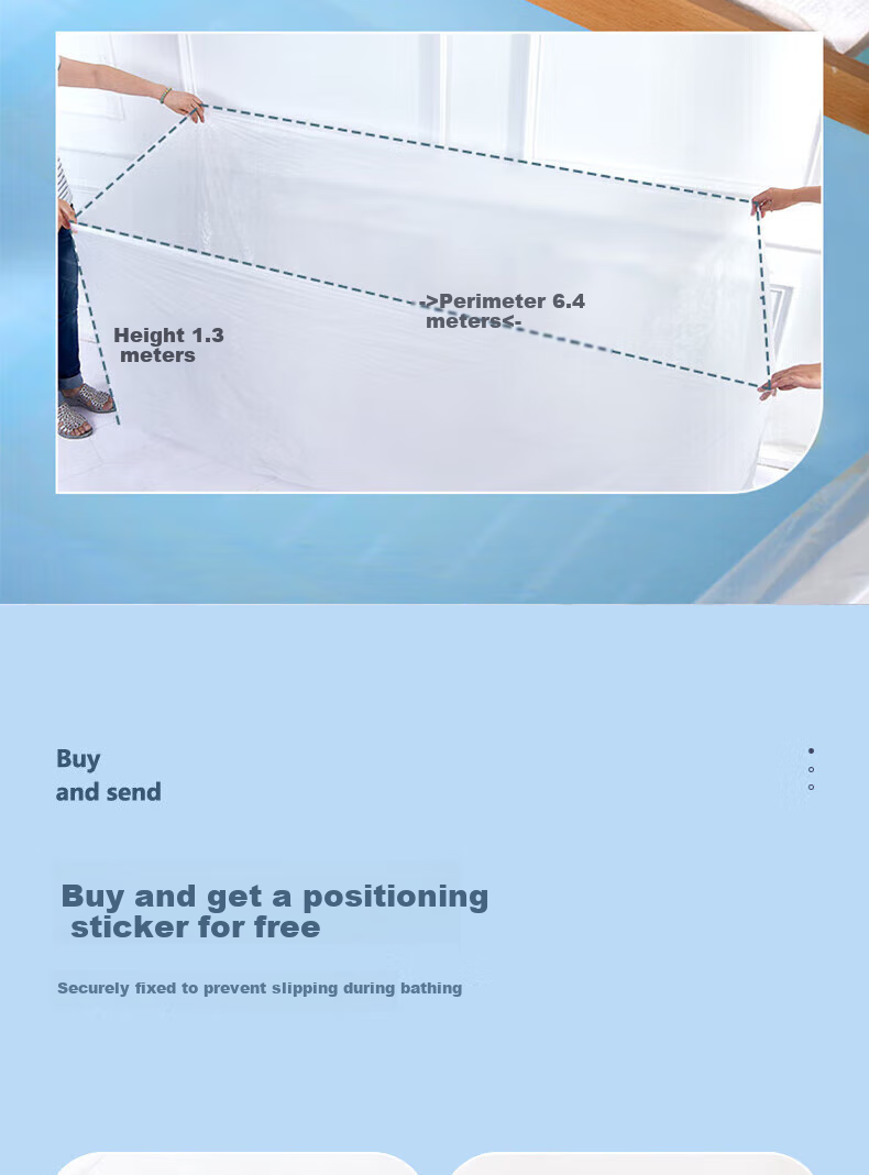 Briars Disposable Bath Bag, Portable Bathtub for Travel And Business Trips, Pack of 6, Large Size 130*640 1