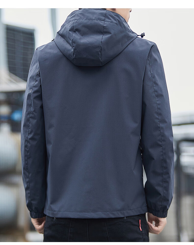 JEEP SPIRIT Men's Autumn Jacket, Waterproof Windbreaker, Casual Loose-Fitting Windproof Coat for Me 3
