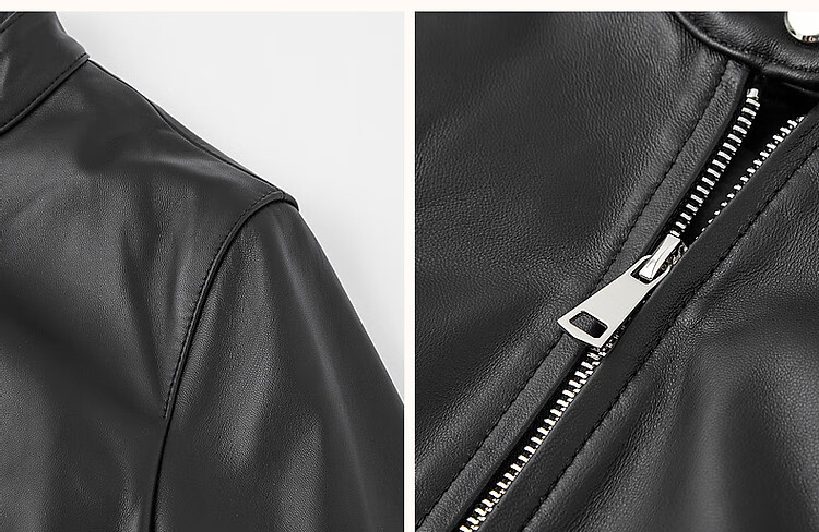 Demana Minimalist Unisex Winter Motorcycle Style Sheepskin Stand Collar Comfortable Slimming Fashionable Short Jacket for Women 9