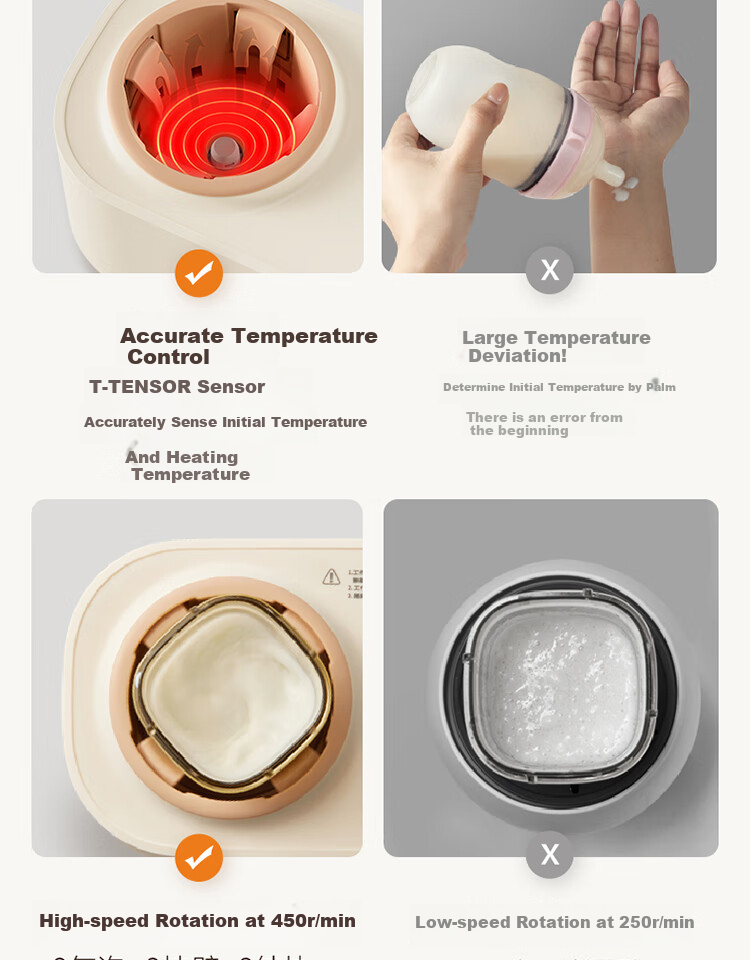 Bear Milk Shaker And Warmer, All-In Baby Automatic No-Water Milk Heating/Insulation/Defrosting Four-In J02E7 5
