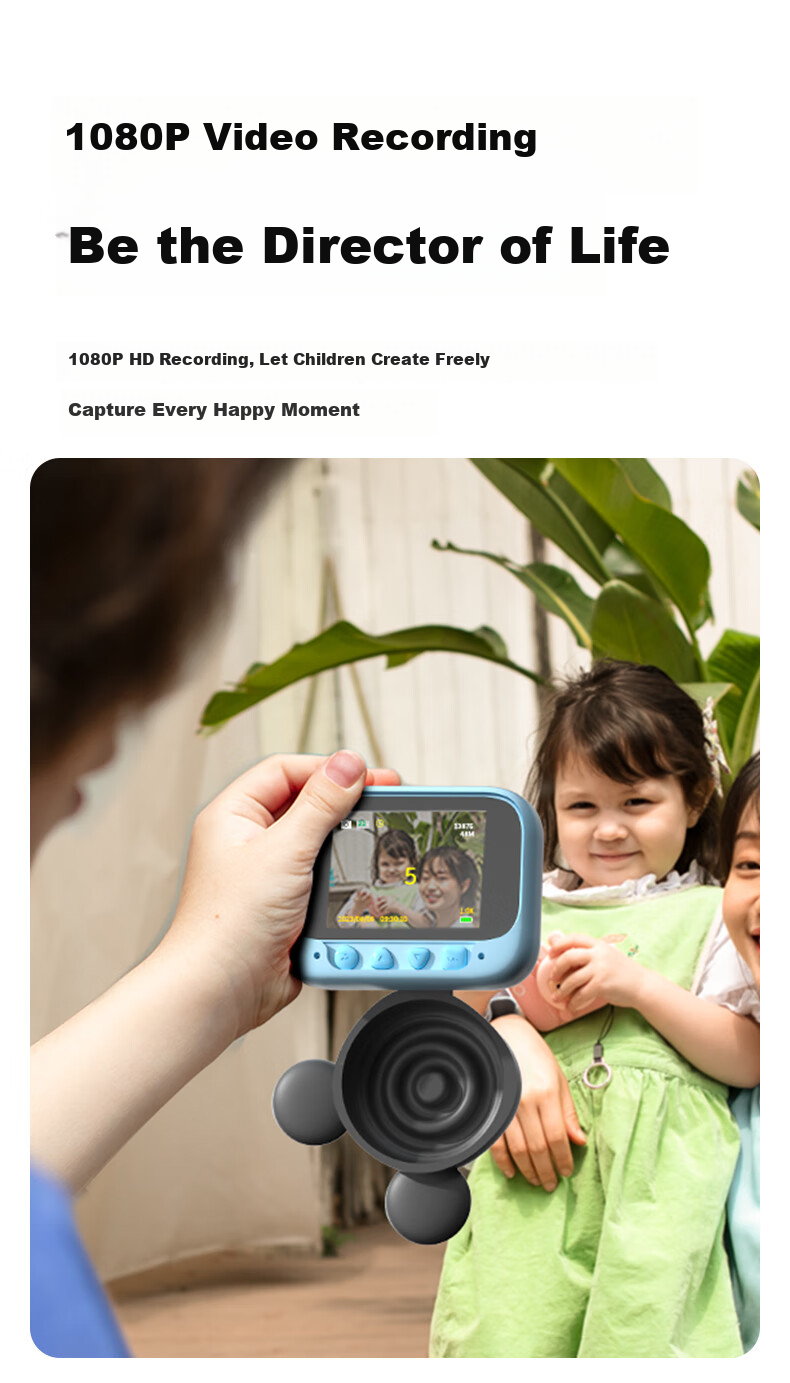 Disney Children's Digital Camera, Handheld Portable CCD Camera with Video Function, Instant Camera, Birthday Gift for Boys And Girls 7