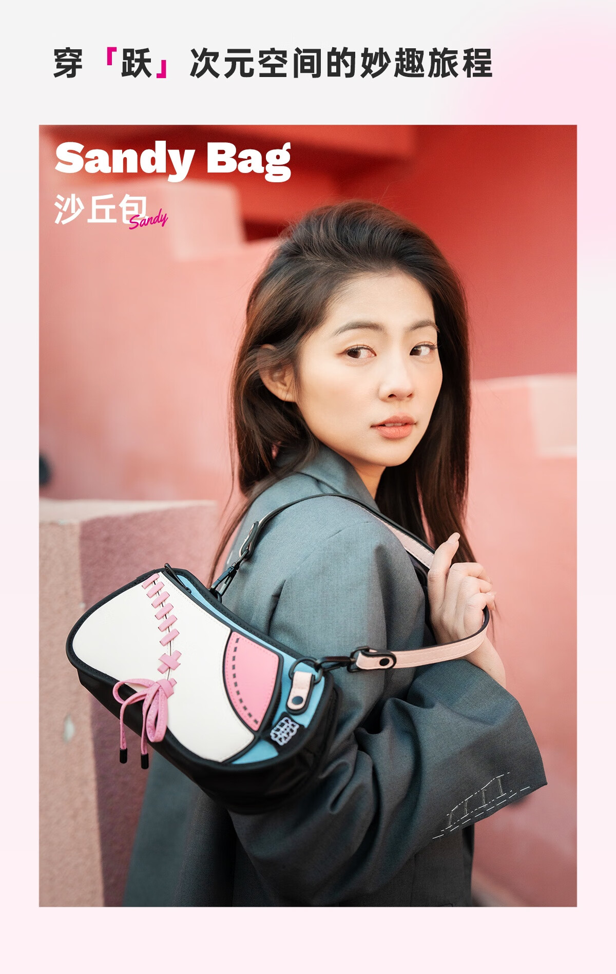 JumpFromPaper Birthday Gift Dune Bag Commuter Underarm Bag Crossbody Bag Women's Bag Shoulder Bag Gift Ice Blue 1