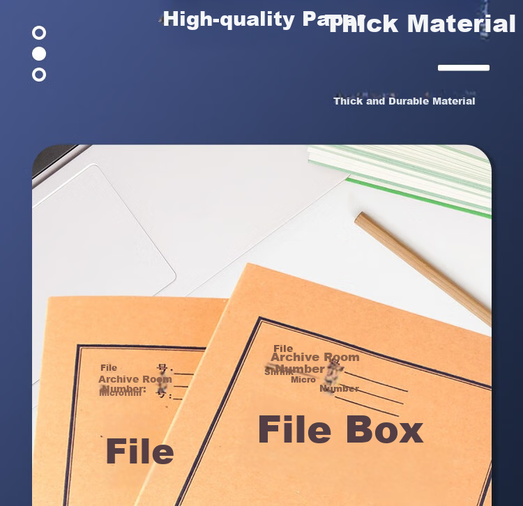 TRNFA Kraft Paper A4 Domestic File Box, High-Quality 520g Thickened Paper Document Storage Box, 60mm Economical, Pack of 10 10