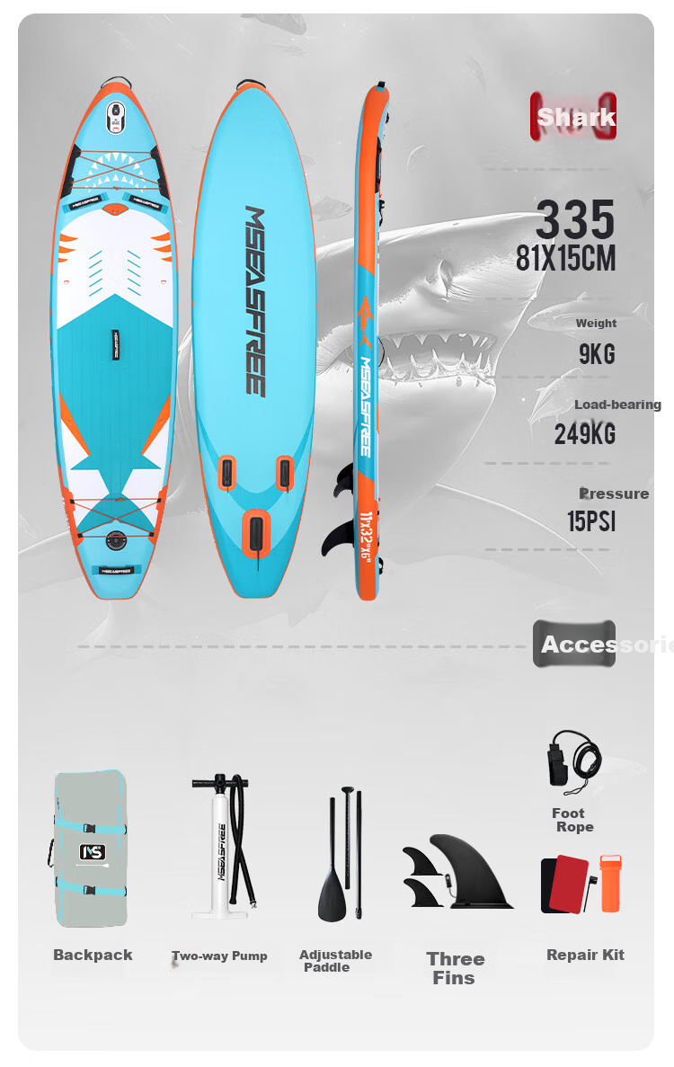 MSEASFREE 2026 New Ocean Animal Surfboard SUP Inflatable Paddle Board Fishing Paddle Board Orca 2