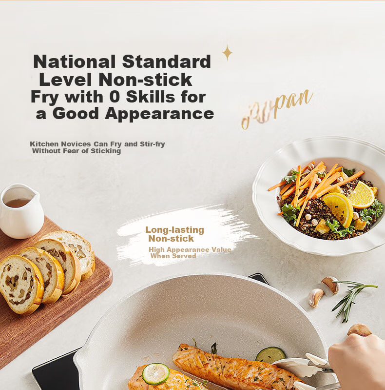 SUPOR Flat Bottom Pan, Star Stone Lightweight Cast Oil-Resistant Deep Frying Pan, Non-Stick Pan, 28cm, Compatible with Induction And Gas Stoves, EJ28LBP02 10