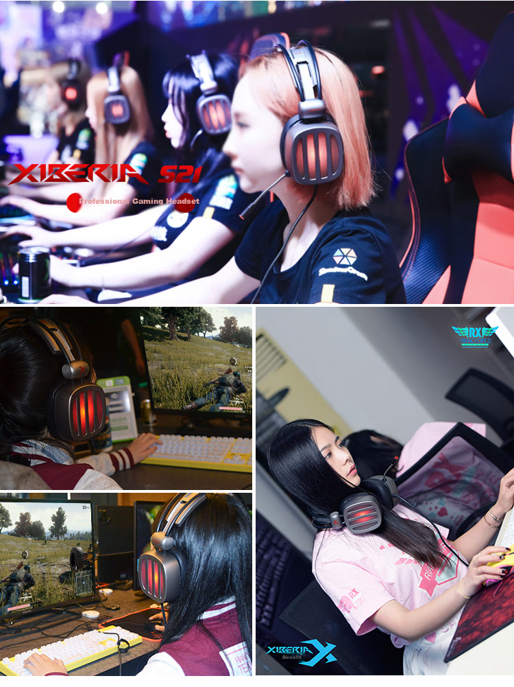 XIBERIA S21 Gaming Headset, Over-Ear Computer 7.1 Sound, Wired Earphones for Mobile Phones, Compatible with Delta Audio [Same As Used by Professionals] 13