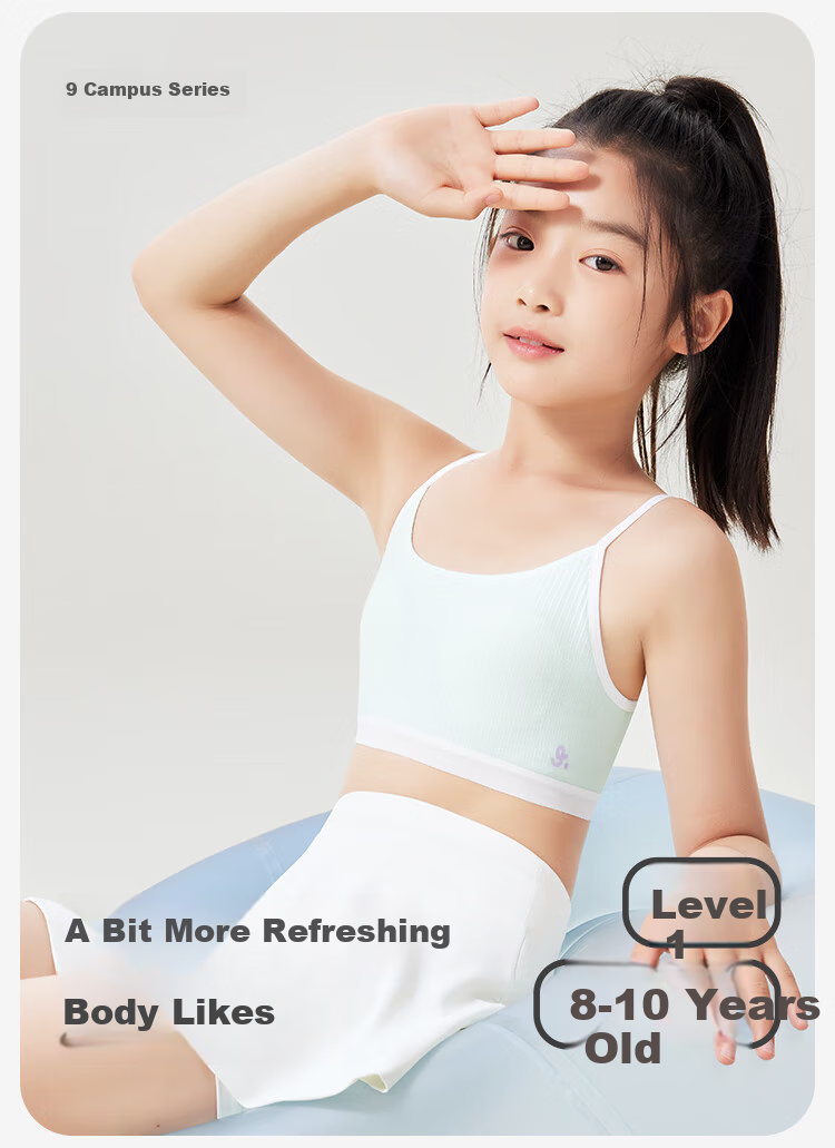 Jiusuiban Children's Underwear, Girls' 80 Modal Silk Development Bra, 8-10 Years Old Girls' Nipple Prevention Camisole Tank Top 1