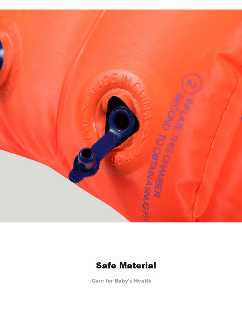 Speedo Swimming Training Aid, Inflatable Arm Floats for Children's Early Education, Orange, Size 6-12 3