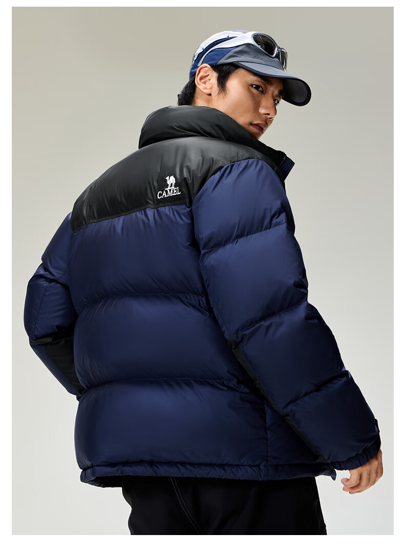 Camel Volcano 2.0 Men's Down Jacket Winter Thickened Warm Short Puffer Coat M13CR07066K Wang Junkai Edition 11