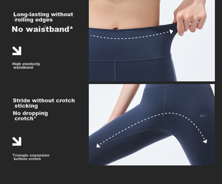 Beneunder Women's Shark Leggings, Yoga Pants for Layering, Tummy Control And Butt-Lifting, Elastic Pants, Sports Quick-Dry HI250 9