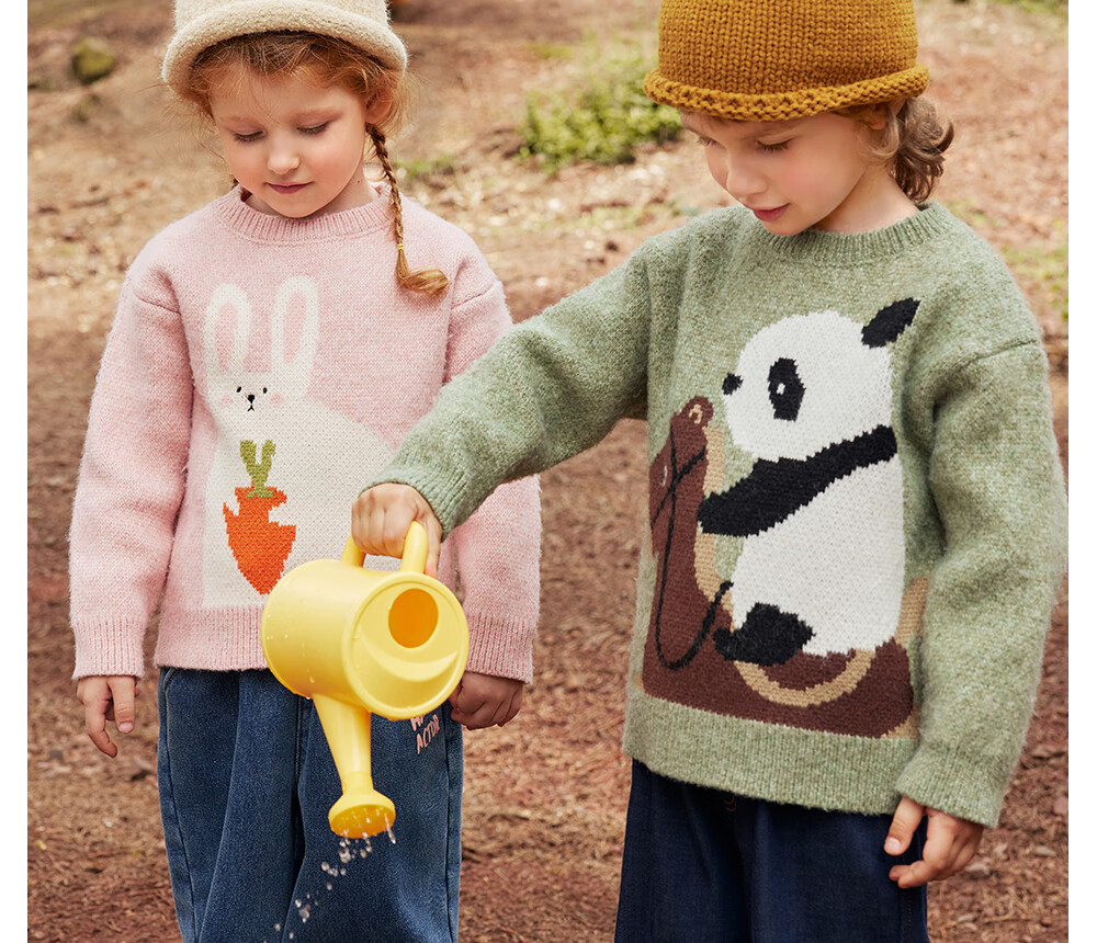 Betis Children's Sweater Knitwear Boys Girls Pure Cotton Warm Cartoon Jacket 2025 New Autumn Baby Top 10