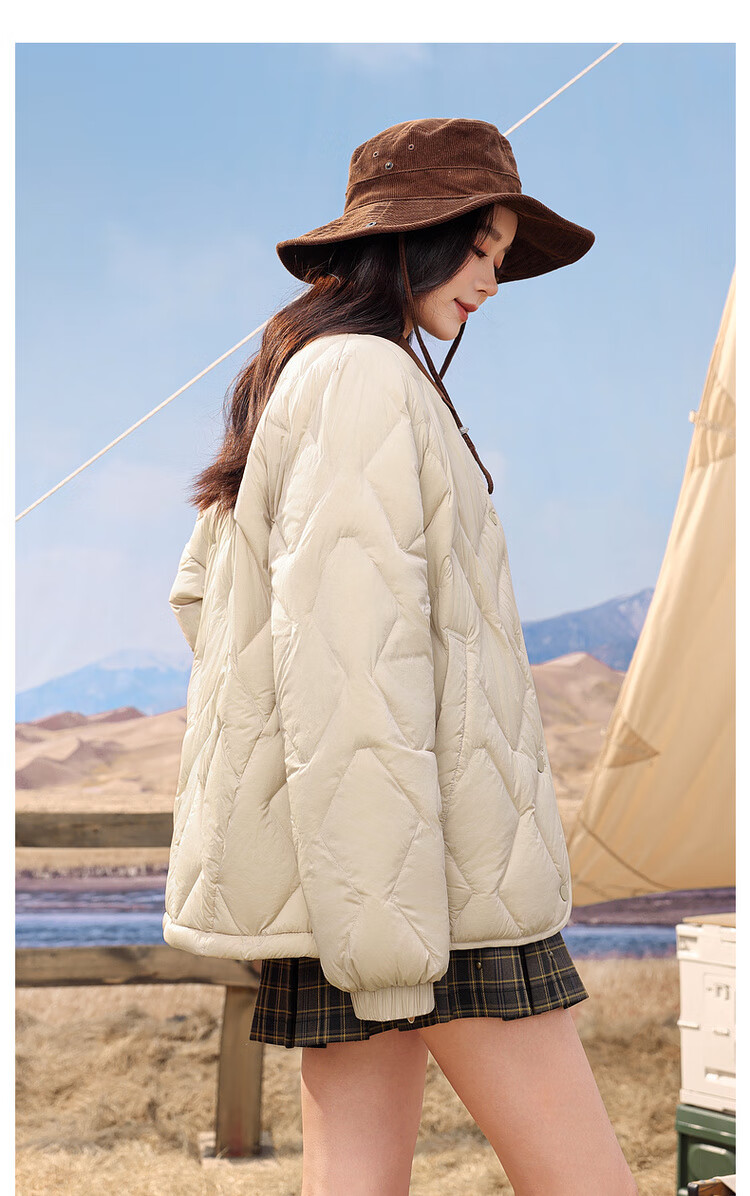 SNOWFLYING 2025 New Fashion Classic Versatile Lightweight Down Inner Shirt Windproof Cuff Warm Women's Short Down Jacket 6