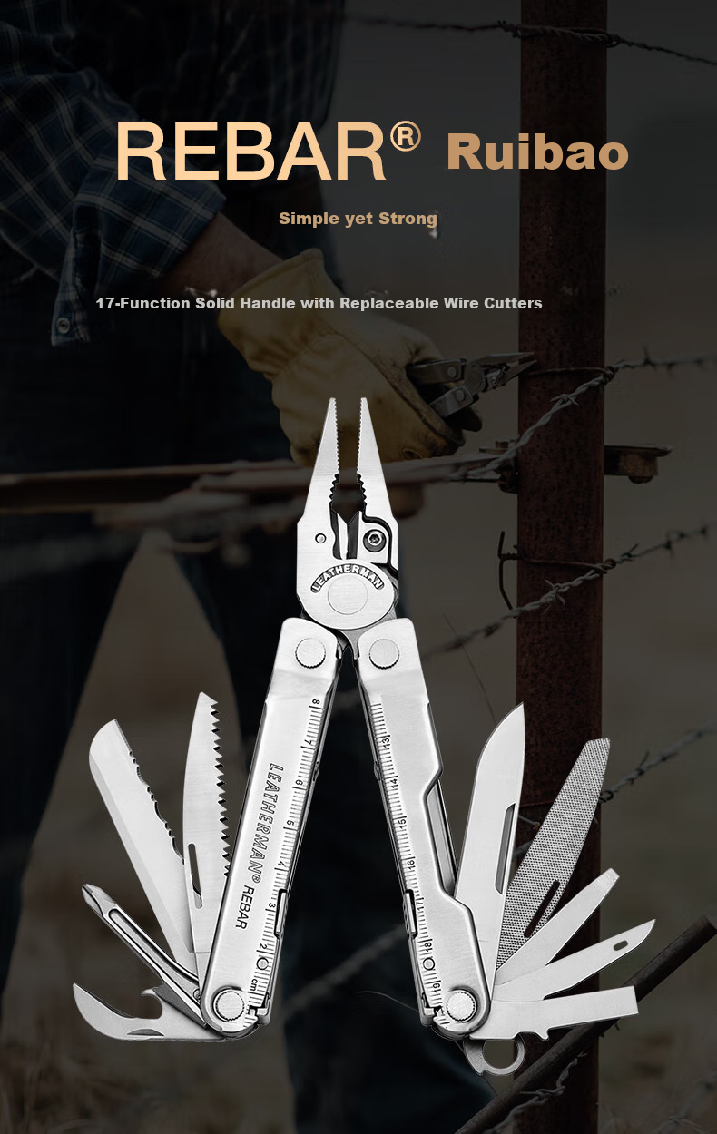 LEATHERMAN Leatherman REBAR Knifeless Version, Multi-Functional Combination Tool Pliers for Home, Outdoor And Household Use 1