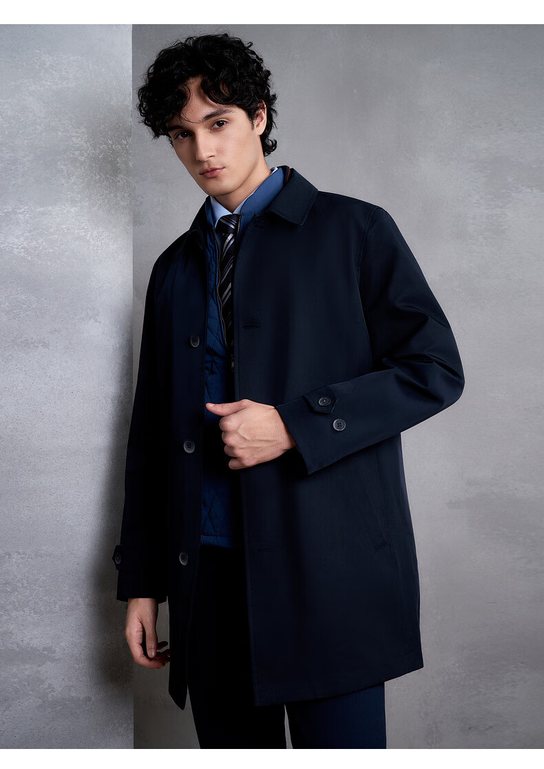 G2000 Removable Vest British Style Coat Trench Coat Men 2025 Autumn Winter 7