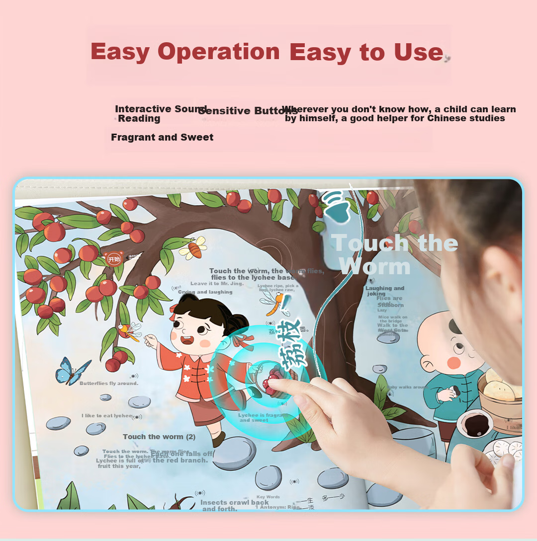 Bei Lin Xiaoyue Tongxue Classmate Cantonese Early Education Machine Reading Pen, Zhongyue Dual System Children's Toy, Birthday Gift for Boys And Girls 8