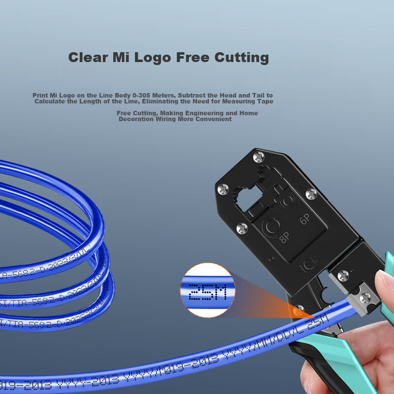 Кабель H3C CAT6 Gigabit Ethernet, 305 метров, синий, для домашней безопасности и PoE