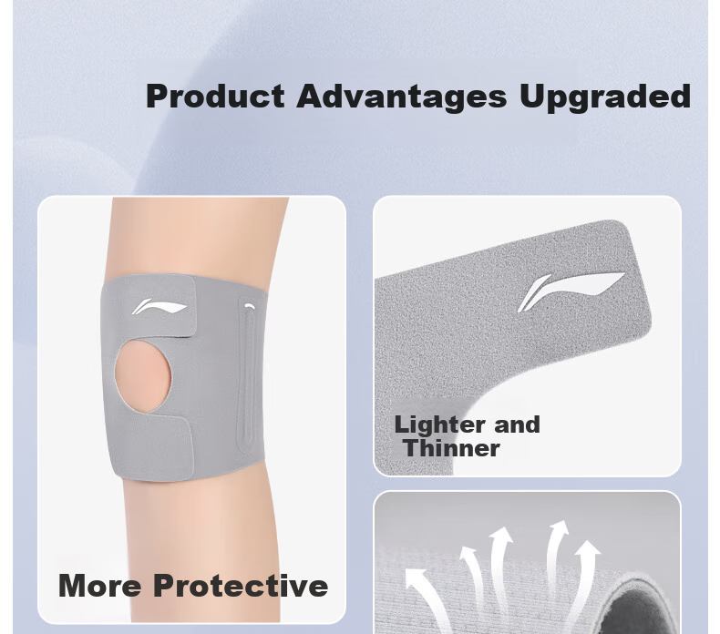 Li-Ning Knee Brace for Meniscus Injury, Sports-Specific Patellar Strap, Running, Summer Ultra-Thin, Hiking, Badminton Knee Protector 9
