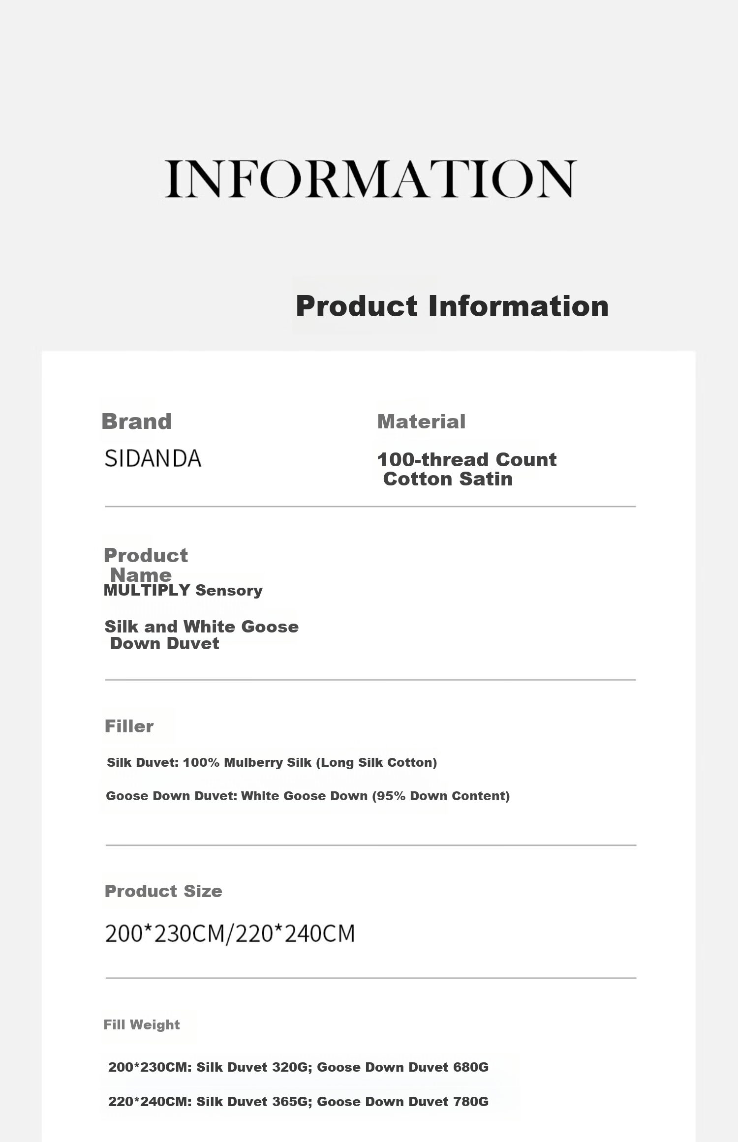 SIDANDA Children's Duvet Set: 95% White Goose Down + 100% Mulberry Silk, All-Cotton Winter Comforter, 200*230cm 19