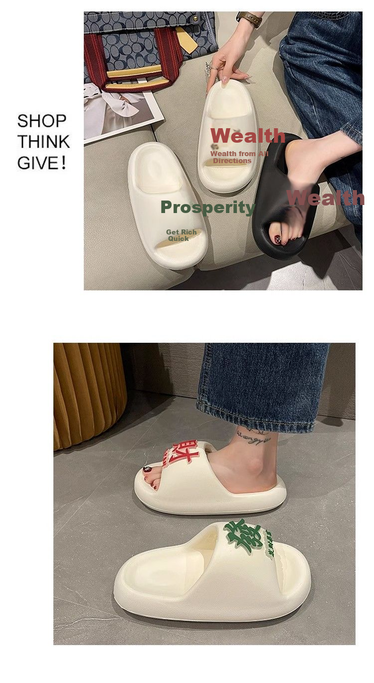 IQGD Slippers for Men And Women, Indoor/outdoor Home Bathroom Slippers for Couples E362 Black Size 38-39 11