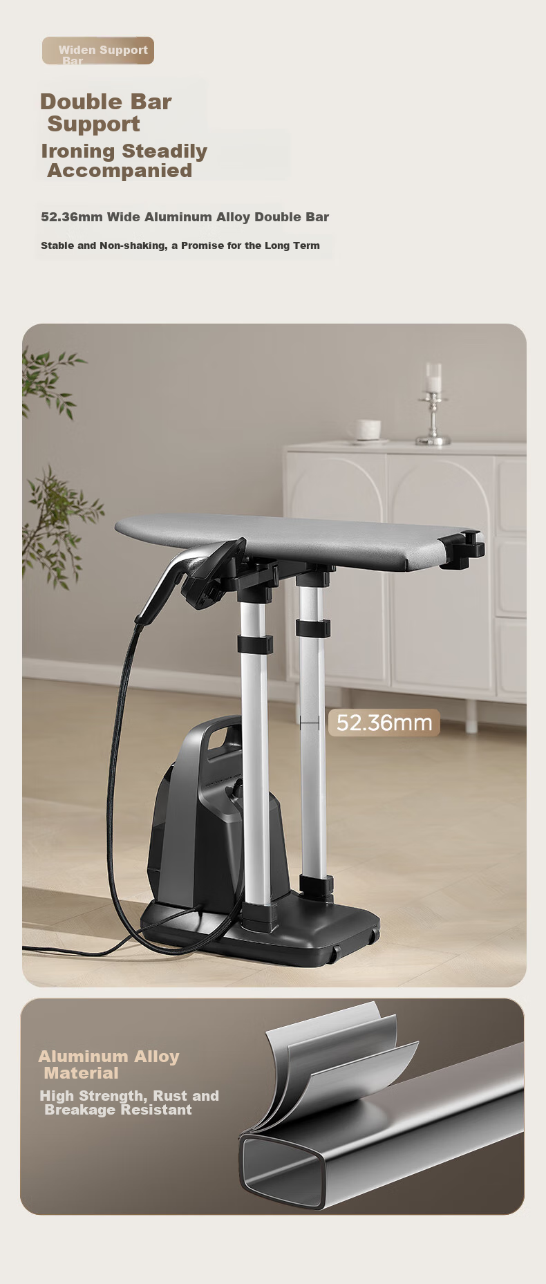 Midea [Gao Ding Huli 7.0] Upright Garment Steamer, 110g/min Explosive Steam, High Power, for Home And Professional Use, Gentle Care Machine for Clothes, YGD50N1 14