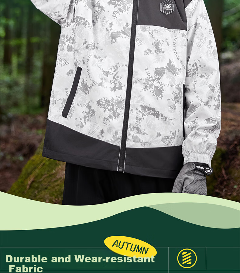 361° Children's Clothing, Boys' Windproof And Waterproof Sports Outdoor Woven Thin Jacket, Autumn Season, for Older Children, Gray, Size 165 5