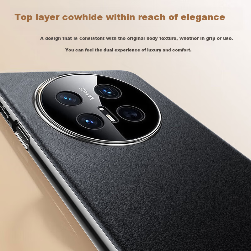 Чехол для телефона Xuanka из натуральной кожи для Huawei Mate70, защита полной линзы, ультратонкий, противоударный, роскошный бизнес-стиль