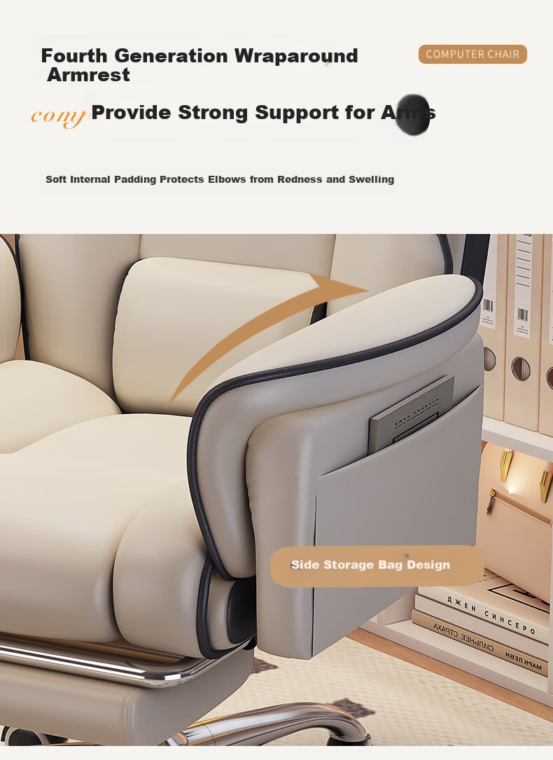 Chibailun Computer Chair, Home Gaming Chair, Sofa Chair, Ergonomic Chair, Bedroom Study Chair with Backrest, Adjustable Height Study Chair 13