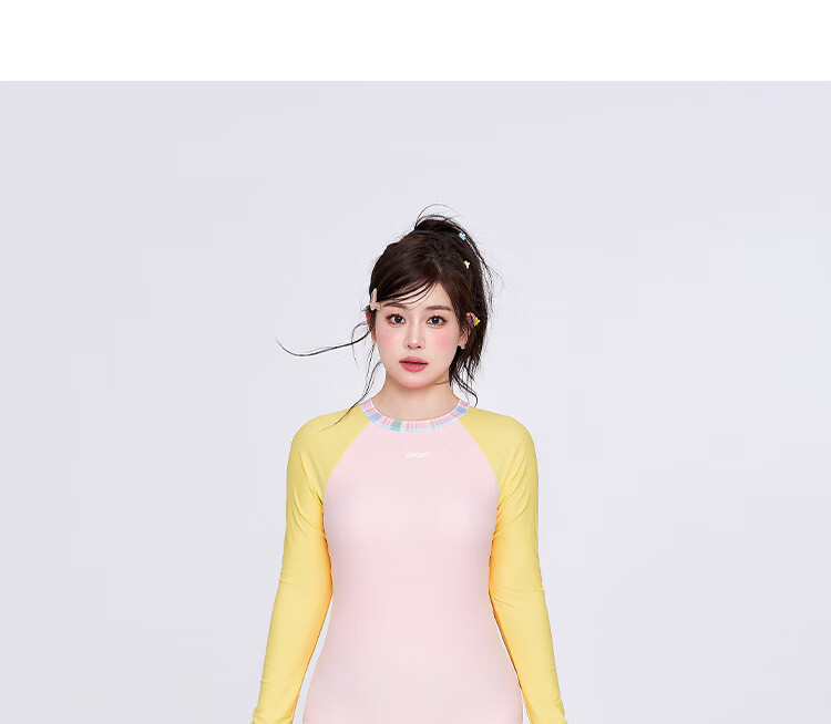 Agliondy Plus Size One-Piece Swimsuit for Women, Slimming Long Sleeve Racing Style, 2025 New, Conceals Belly and Flaws 25