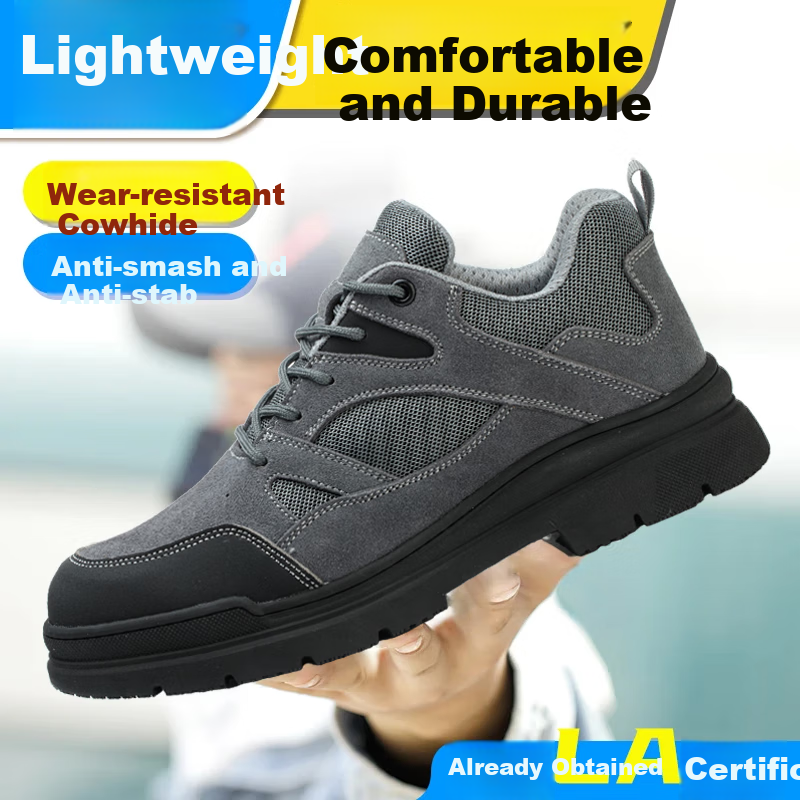 Dinggu Men's New Four-Season Anti-Odor, Anti-Smash, Anti-Puncture Steel Toe Safety Work Shoes 1115huibu40