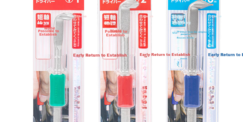 VESSEL Weiwedi Multi-Functional L-Shaped Double-Ended Screwdriver TD-61 Flathead Screwdriver for Phone Repair, 6.0mm 18