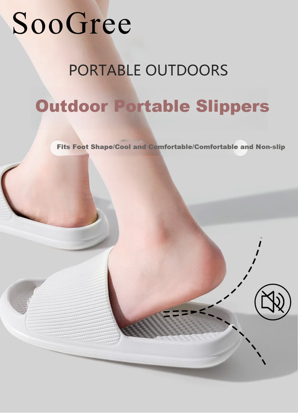 SooGree Home Slippers for Men And Women, Indoor And Outdoor Thick-Soled Bathroom Non-Slip Shower Slippers for Couples, Summer Sandals with EVA Cushioning 1