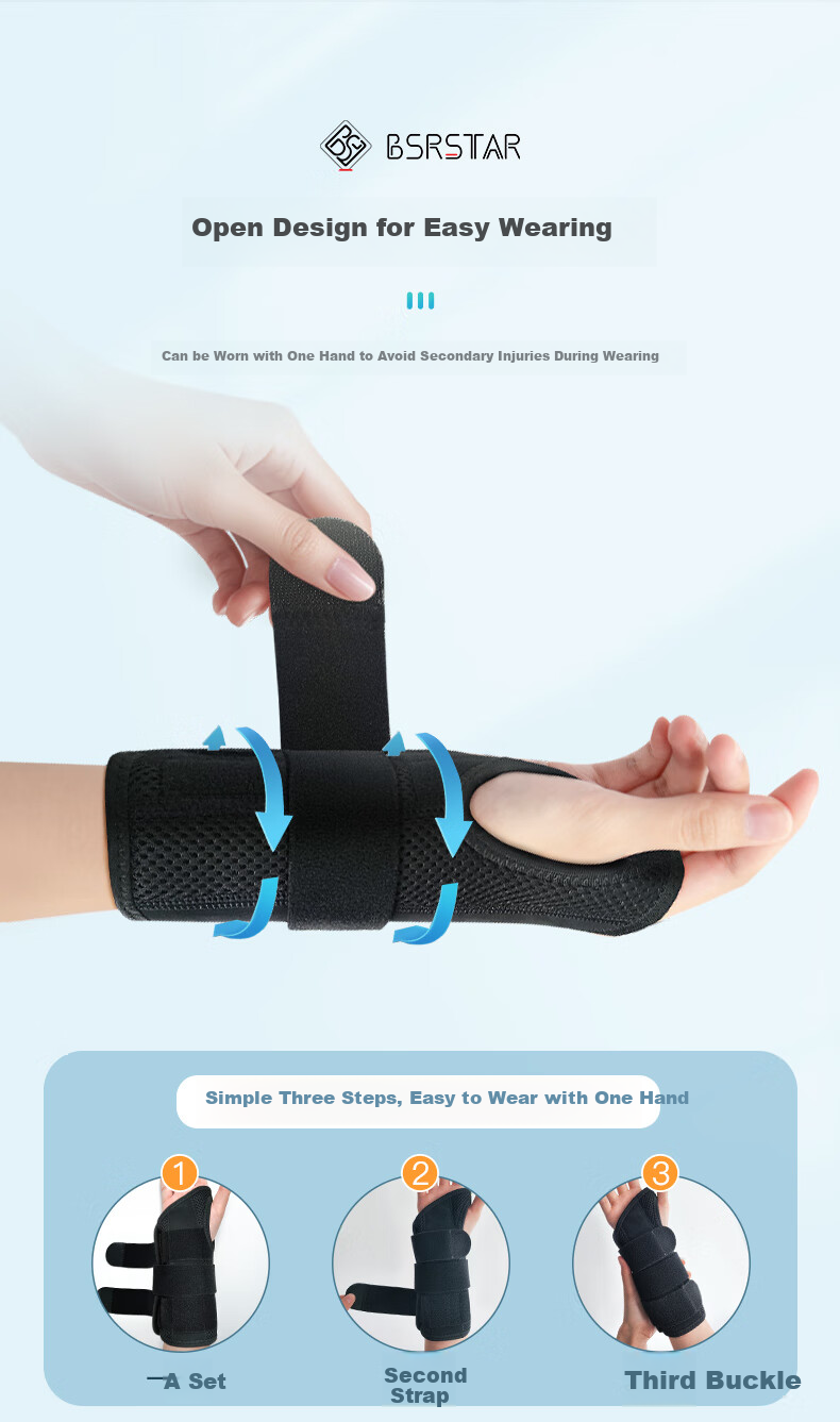 Bestray Wrist Brace, Anti-Sprain Wrist Support, Professional Wrist Guard for Fractures, Splint, Rehabilitation Medical Wrist Joint Sleeve 8