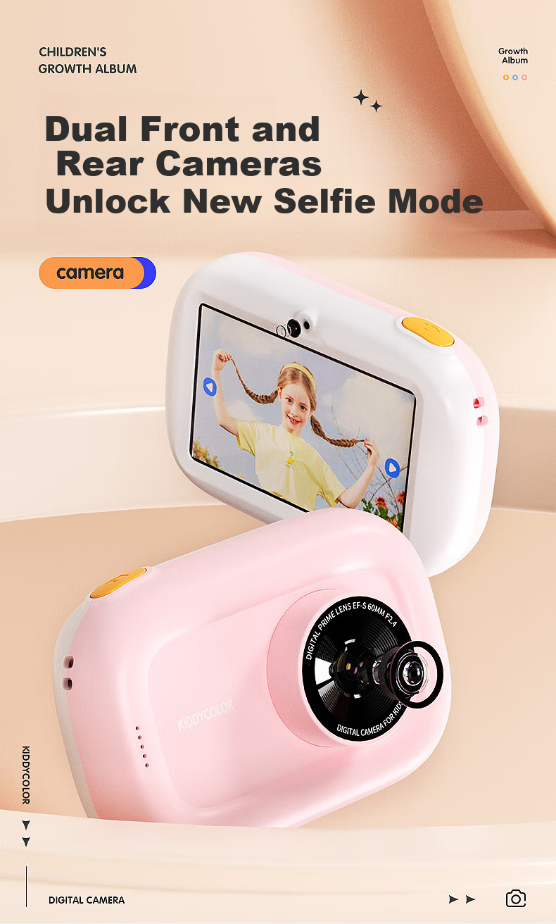 KIDDYCOLOR Children's Cartoon Camera (Unicorn 64GB), Digital CCD Student Toy, Dual Cameras, Touchscreen, WIFI Transfer, for Girls 10