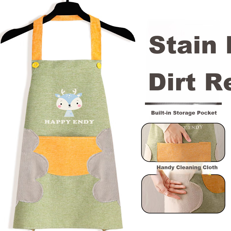 MENGTING Waterproof And Oil-Resistant Apron, Kitchen Clothing, Cooking Smock, Waist Apron, Cooking Apron, Work Uniform