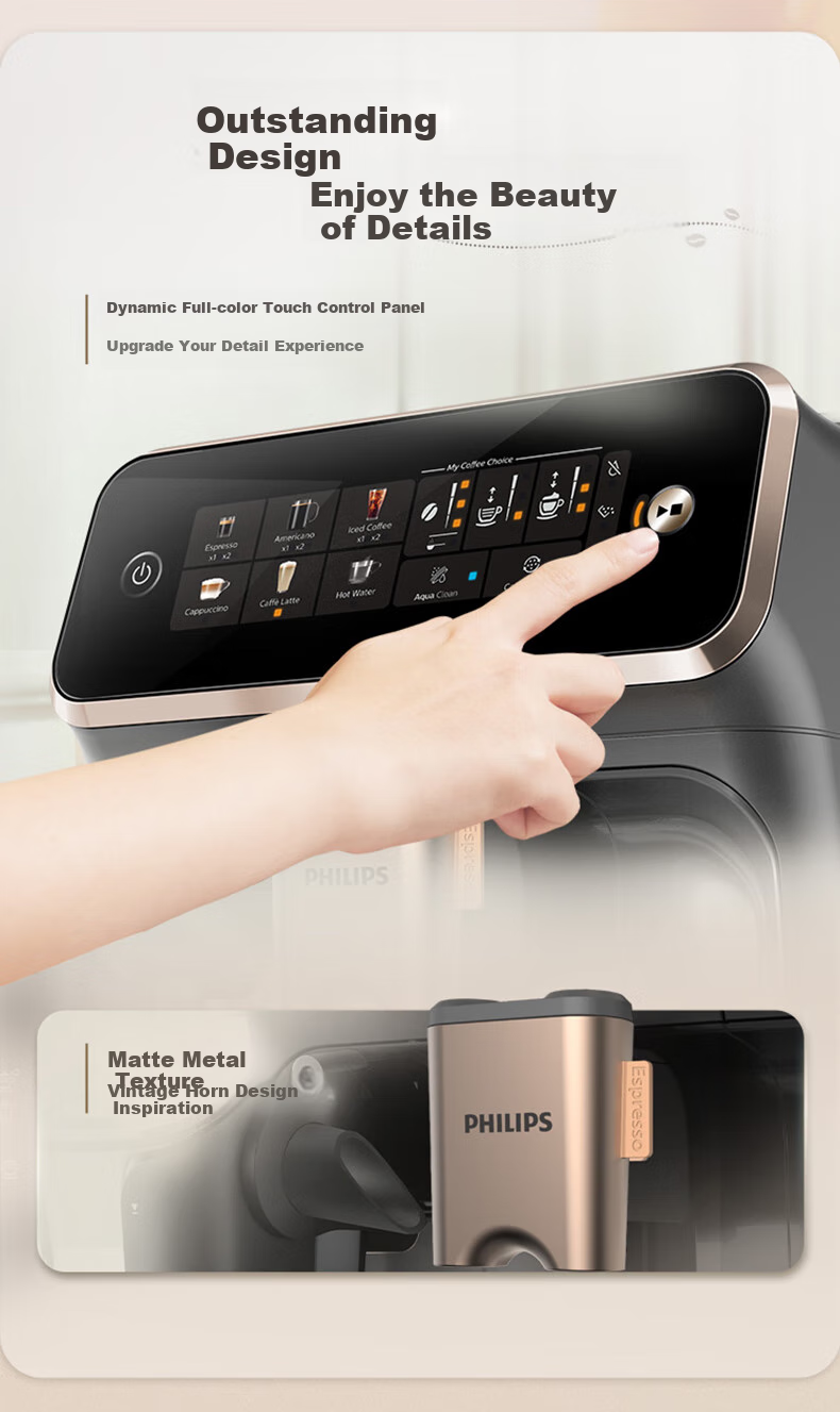 PHILIPS [Wang Kaimu's Choice] Cloud Coffee Machine New 3 Series EP3341/62, Home Use, Fully Automatic Italian Espresso Cold Brew Grinding All-In Coffee Machine 18