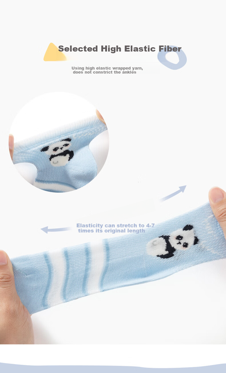 Caramella Summer Children's Socks, Thin Breathable Mesh Socks, Boys' Cartoon Cotton Socks, Comfortable Baby And Big Kids' Sports Short Socks 3