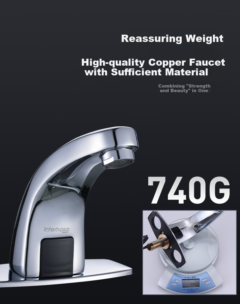 Interhasa! C202 Brass Automatic Sensor Faucet for Hot And Cold Water, Bathroom Sink And Washbasin Tap with Smart Sensor 6