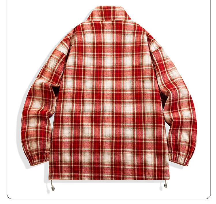 NASA GISS Men's Jacket, Trendy Spring And Autumn Korean Style, Youth Stand-Collar Loose Casual Windproof Warm Coat for Men, Apricot Color, Size L 21