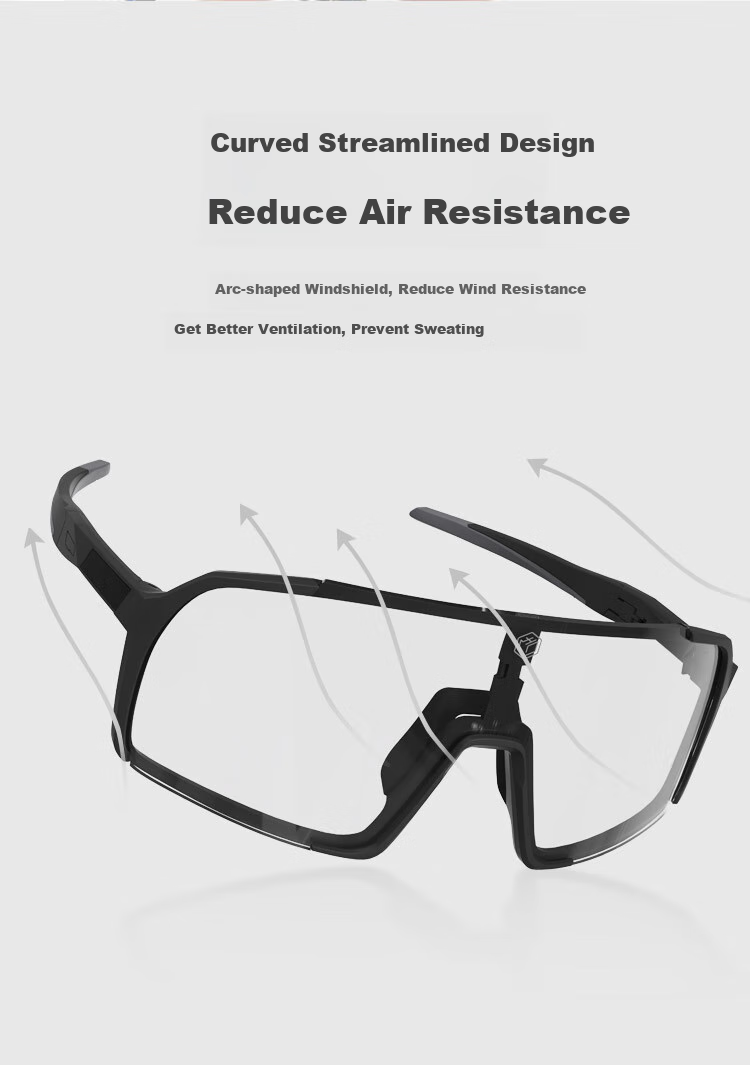 JD Jingzao Anti-Fog Photochromic Cycling Glasses Outdoor Unisex Running Driving Bicycle Windproof Goggles Gray White 8