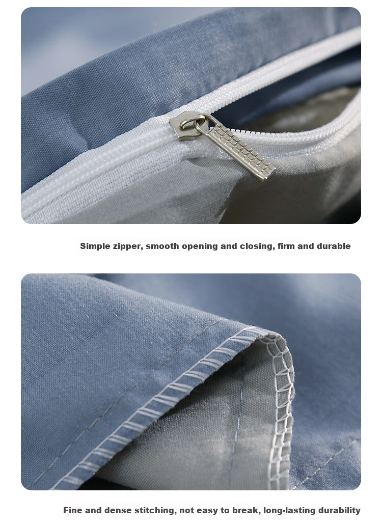 Wuyingongfang Mu Yin Liangpin Textile Bedding Set, 100% Pure Cotton Duvet Cover 200x230cm, Sapphire Blue 4