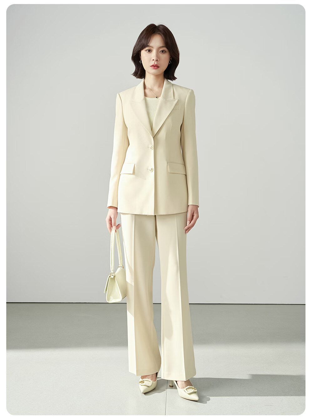 Miss Bird Women's Winter Suit Set Professional Interview Formal Workplace High-End Commuter Blazer Jacket 8